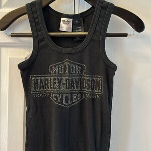 Harley Davidson women’s Bar and Shield Trademark Logo Tank, black-SMALL